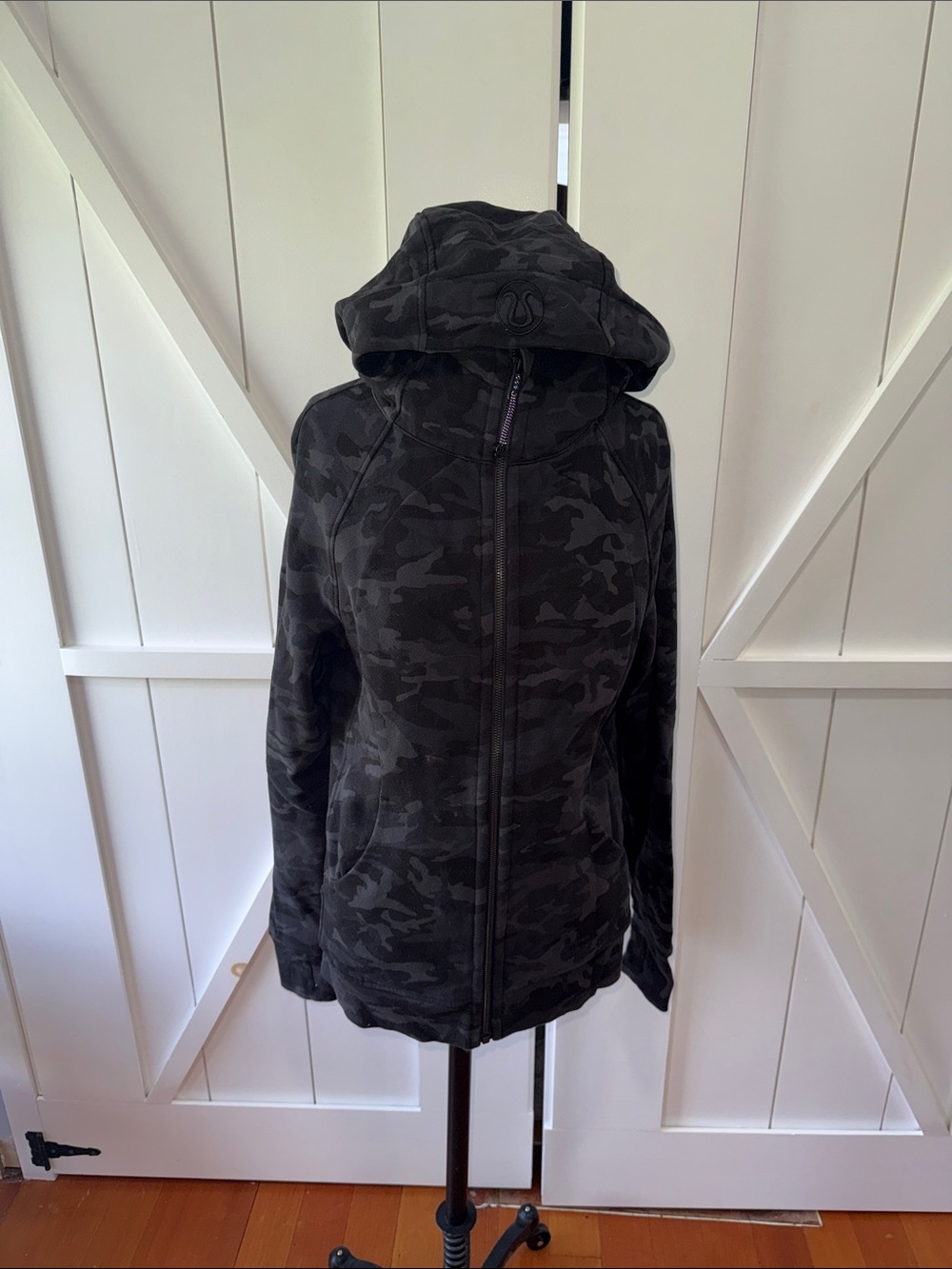 lululemon athletica Black Camo Full-Zip Hoodie Bomber Jacket
